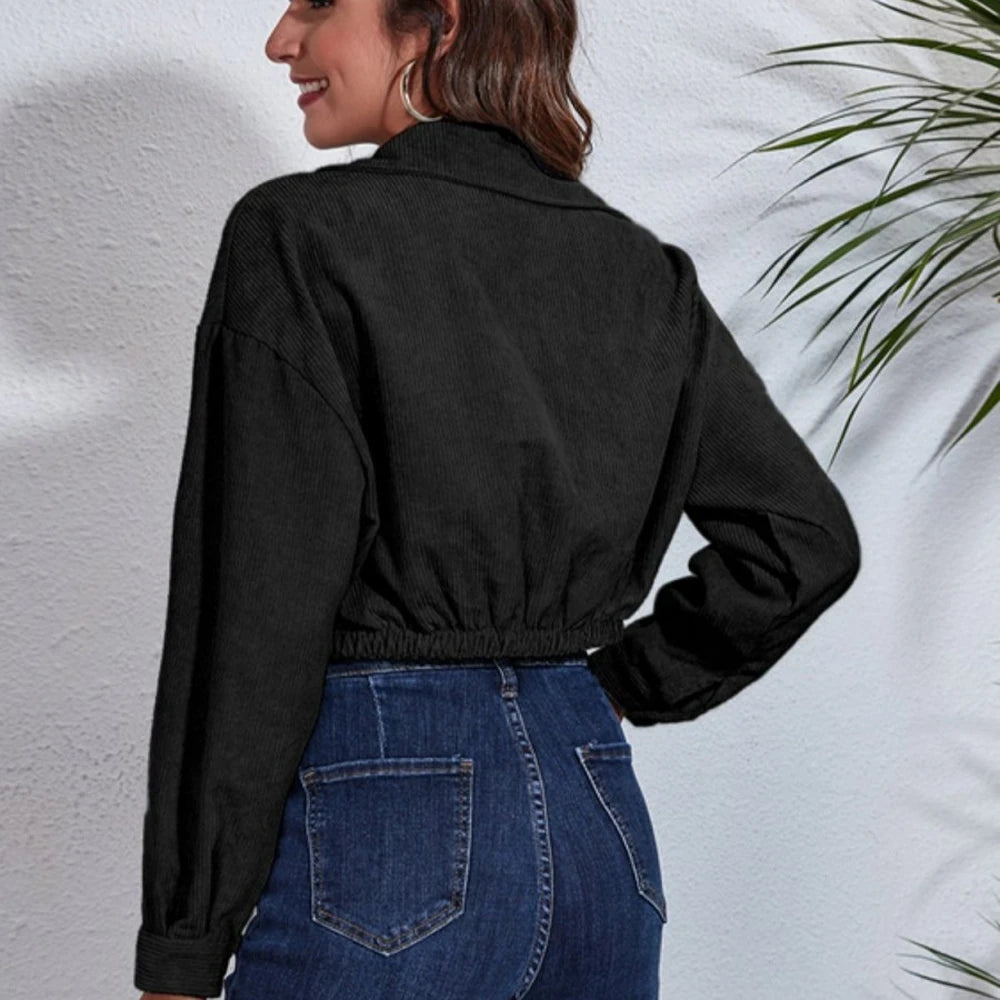 Collared Buttoned Single-Breasted Jacket