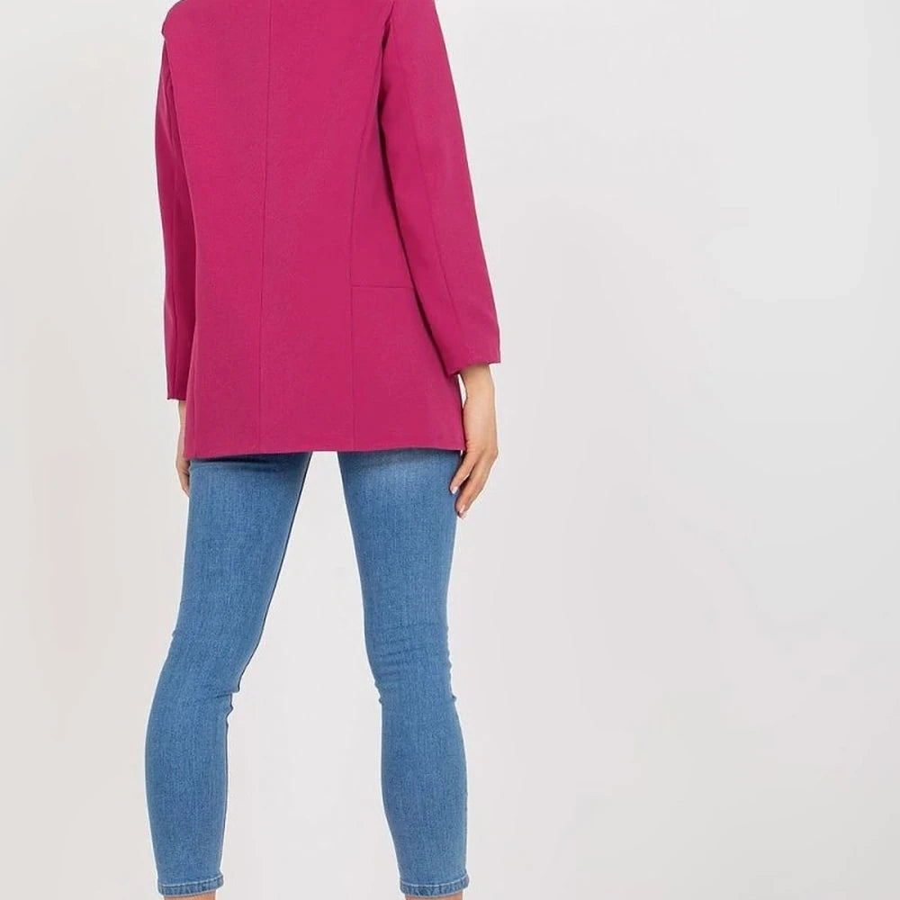 Classic Button-Front Lined Blazer