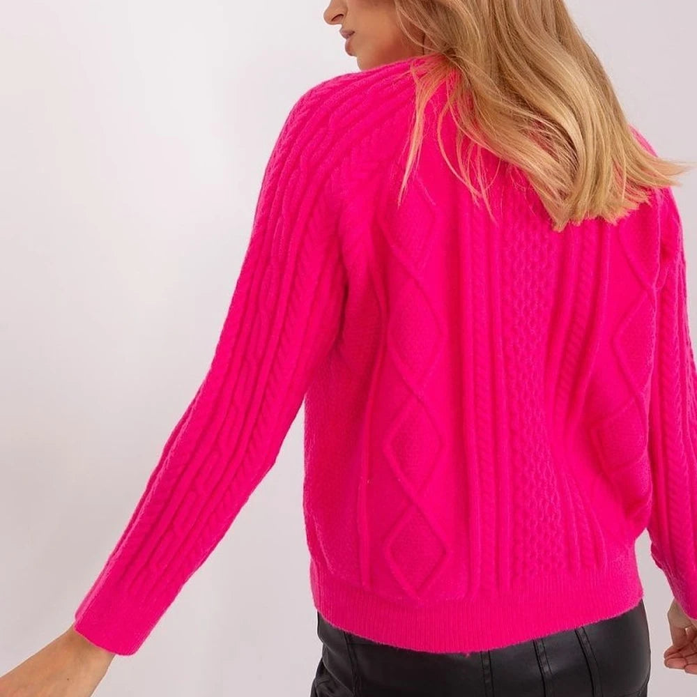 Variegated Texture Round Neck Cardigan