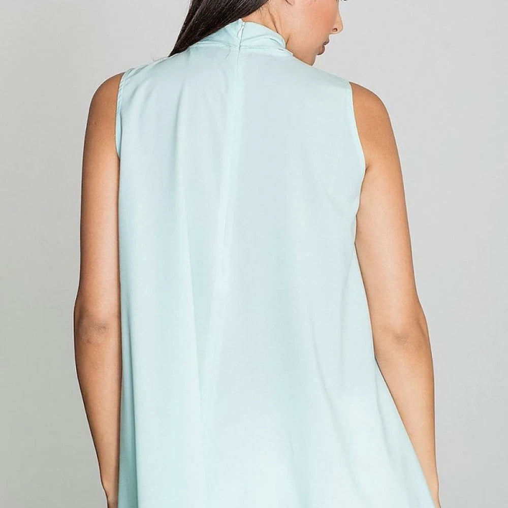 Flared Off-Shoulder Tie Front Blouse