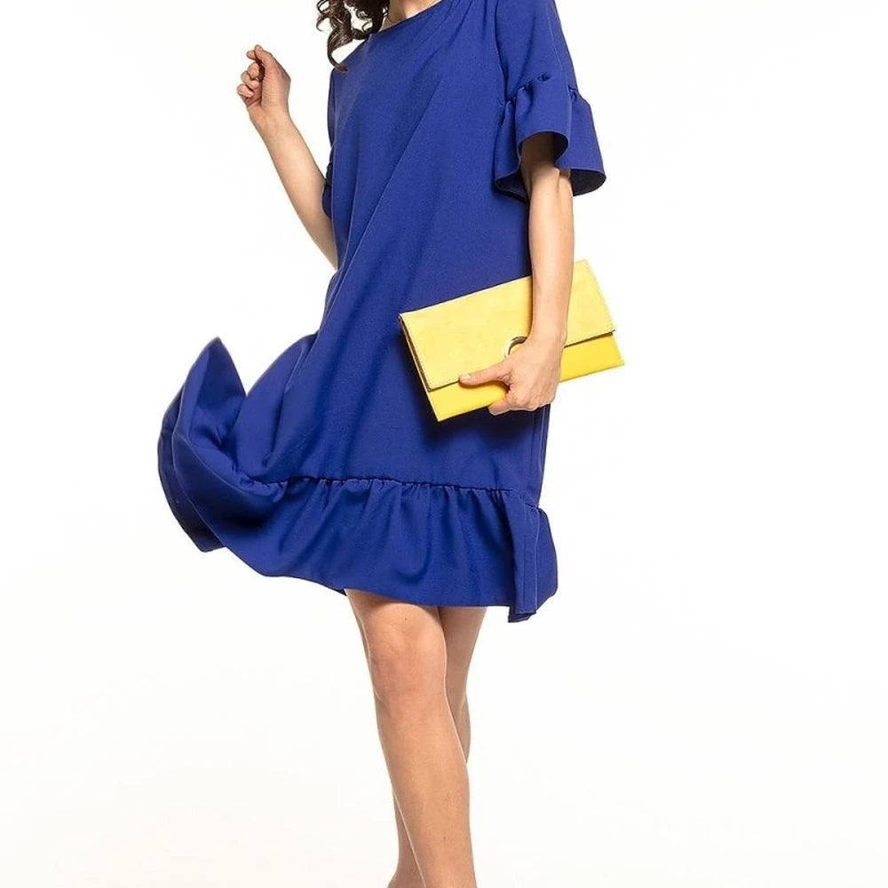 Mini Dress with Bow and Frill