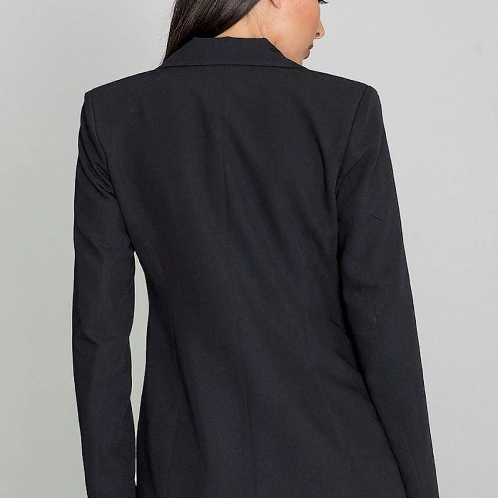 Long Loose Fit Button-Up Jacket