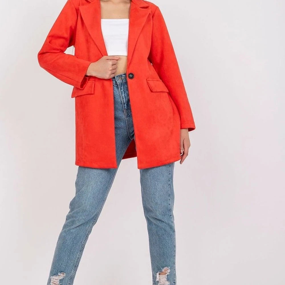Imitation Suede Zipper Jacket