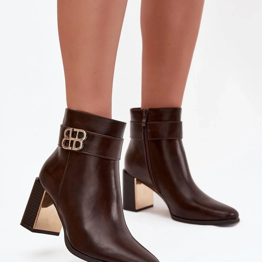 Women's Ankle Boots with Column Heel