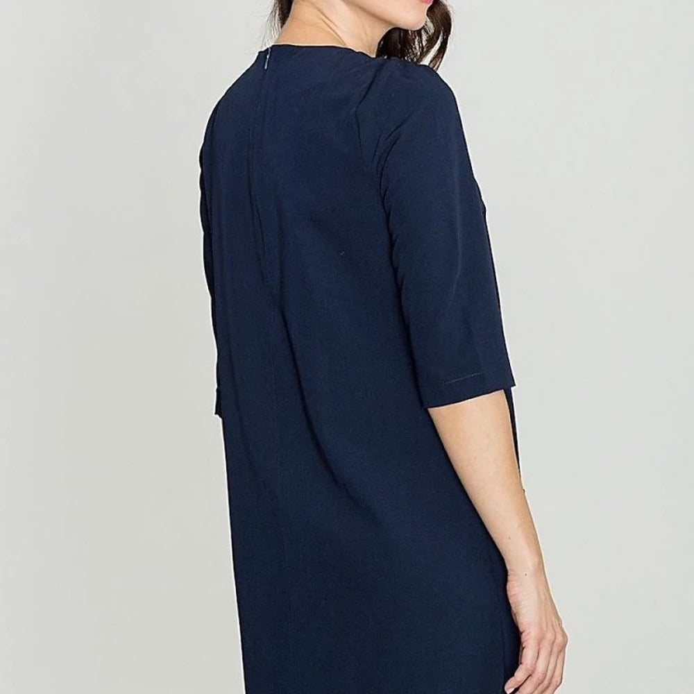 Mini Dress with Ruffled Sleeves and Pockets