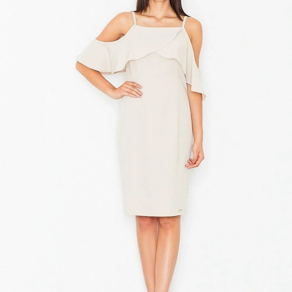 Chic Knit Dress with Frill Detail