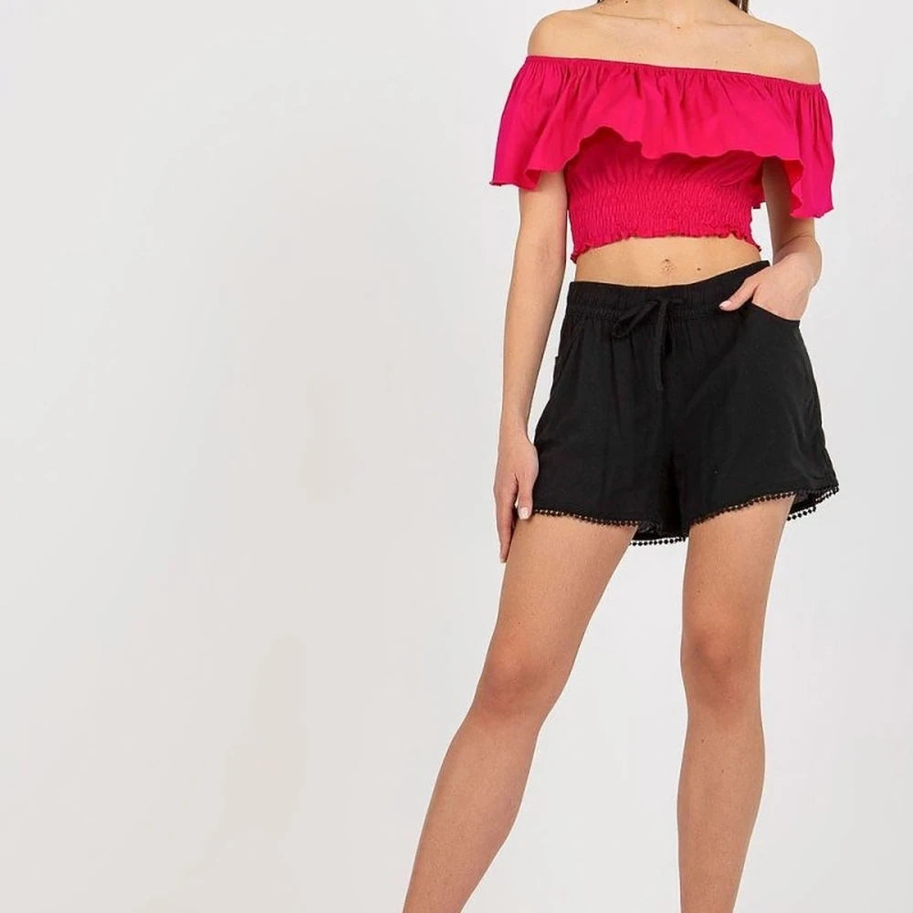 Women's Elastic Waist Shorts with Tie