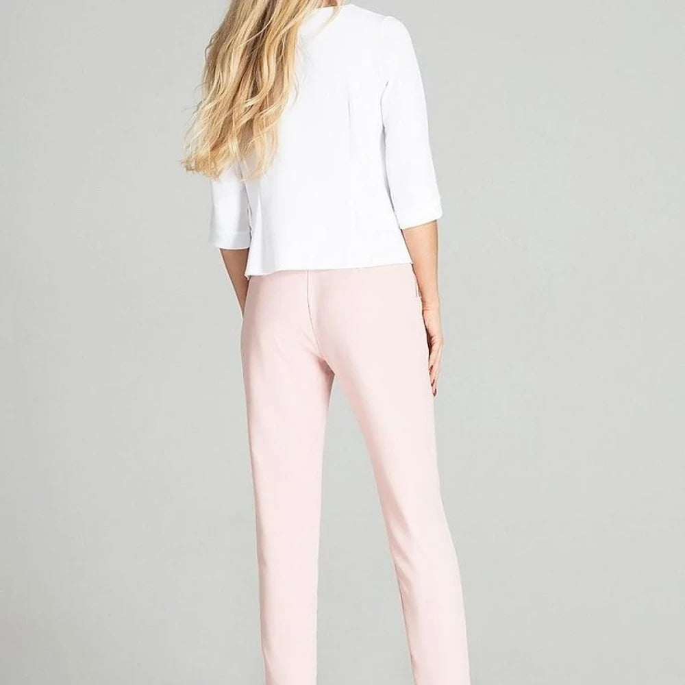 Checked Trousers with Tapered Legs