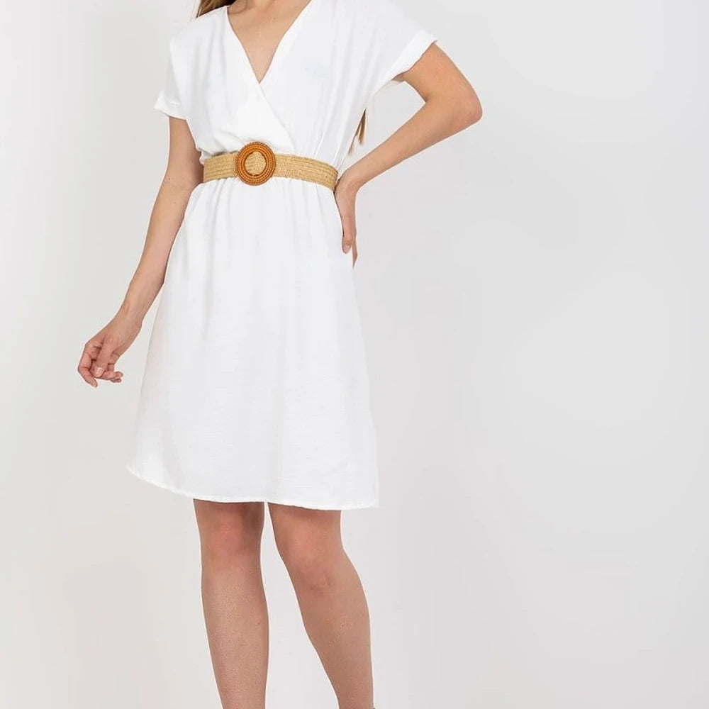 Cotton Spandex Envelope Front Dress