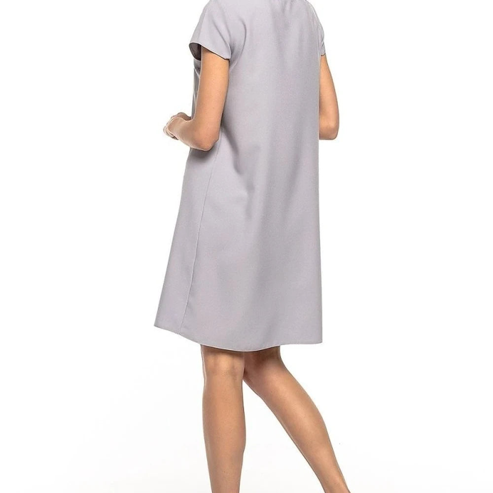 Floral Print Day Dress with Counter-Fold