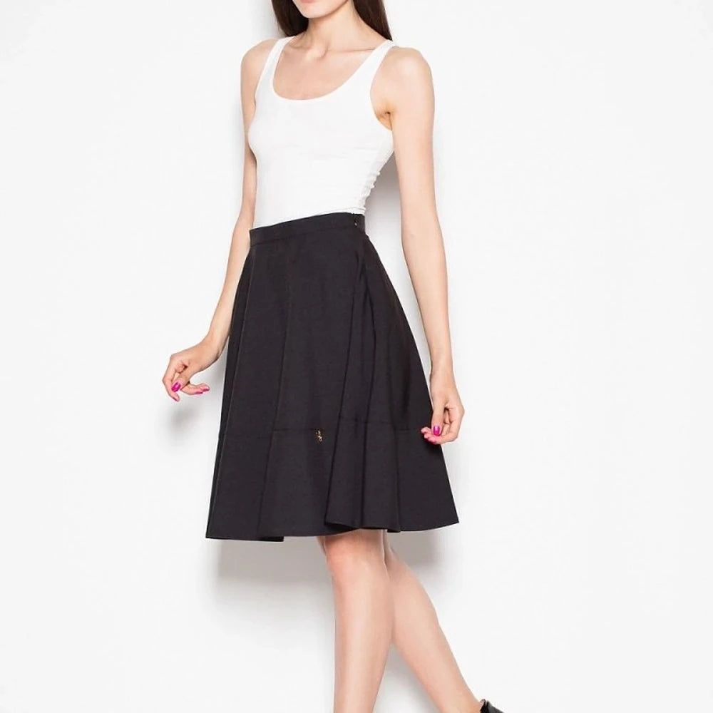 Pleated Skirt with Wide Belt