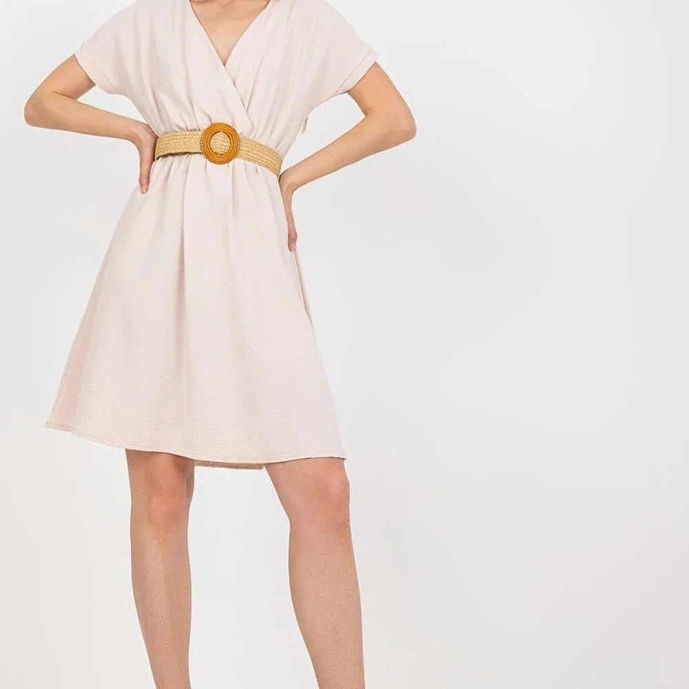 Cotton Spandex Envelope Front Dress