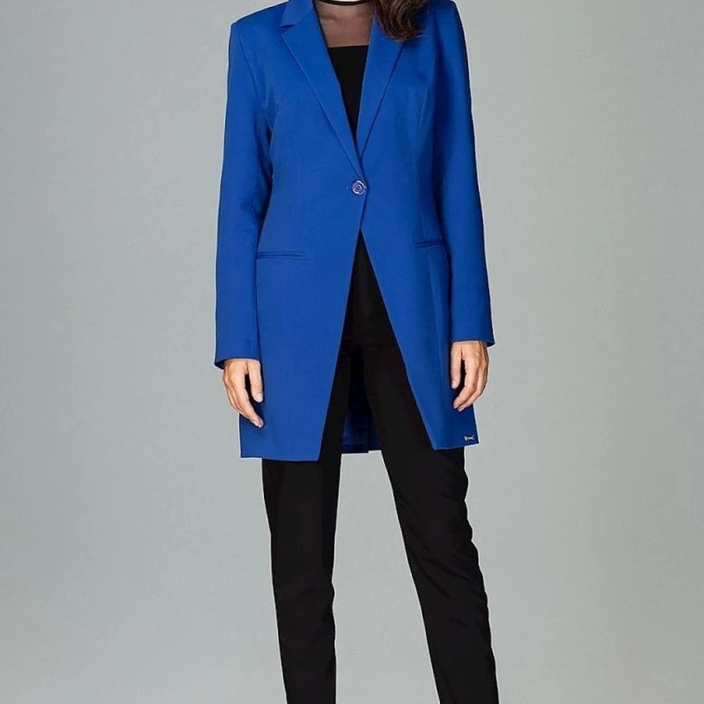 Jacket with Button Fastening and Side Pockets