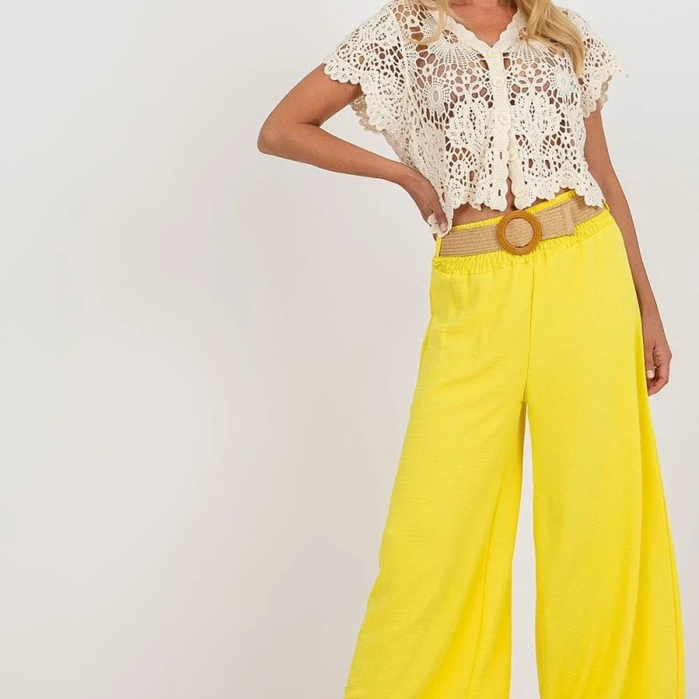 Women's Wide Leg High Rise Trousers