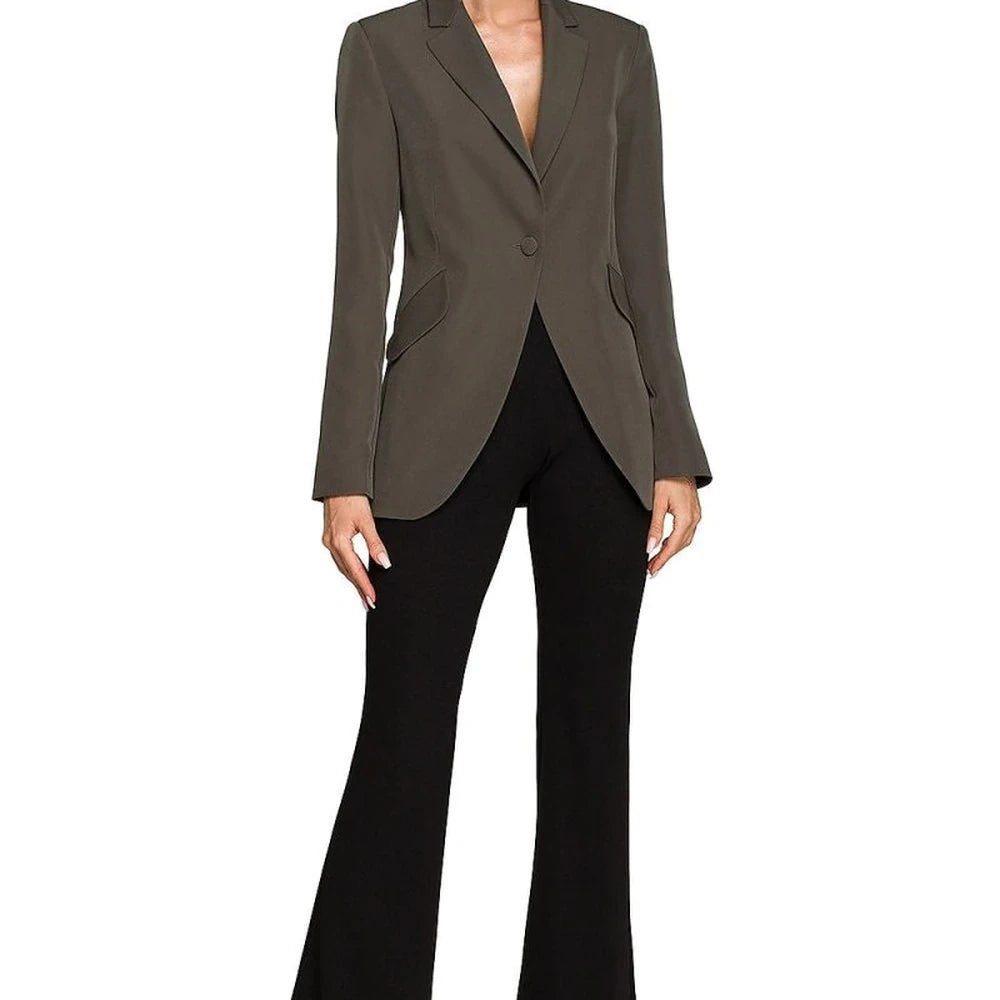 Waisted Cut Blazer with Patch Pockets