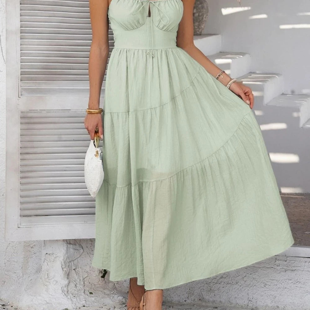 Smocked Tiered Maxi Cami Dress
