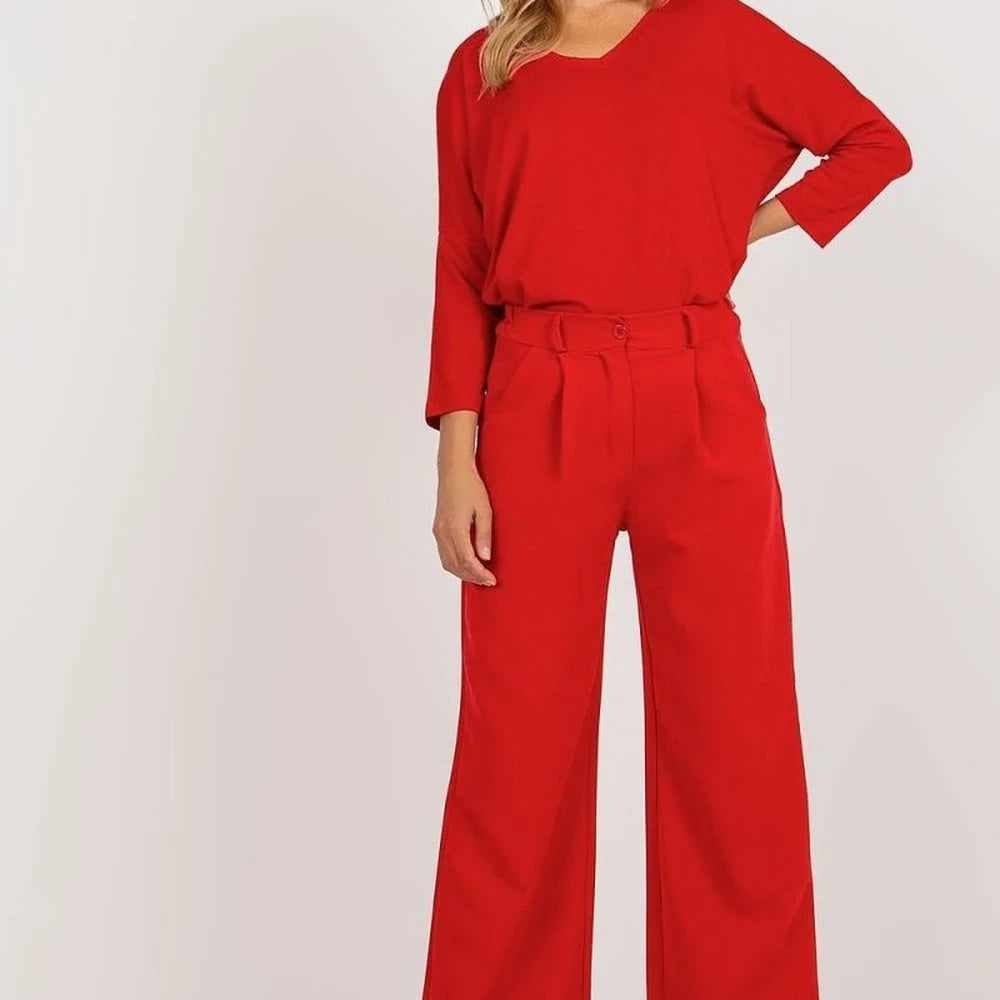 Women's High-Waisted Pleated Trousers