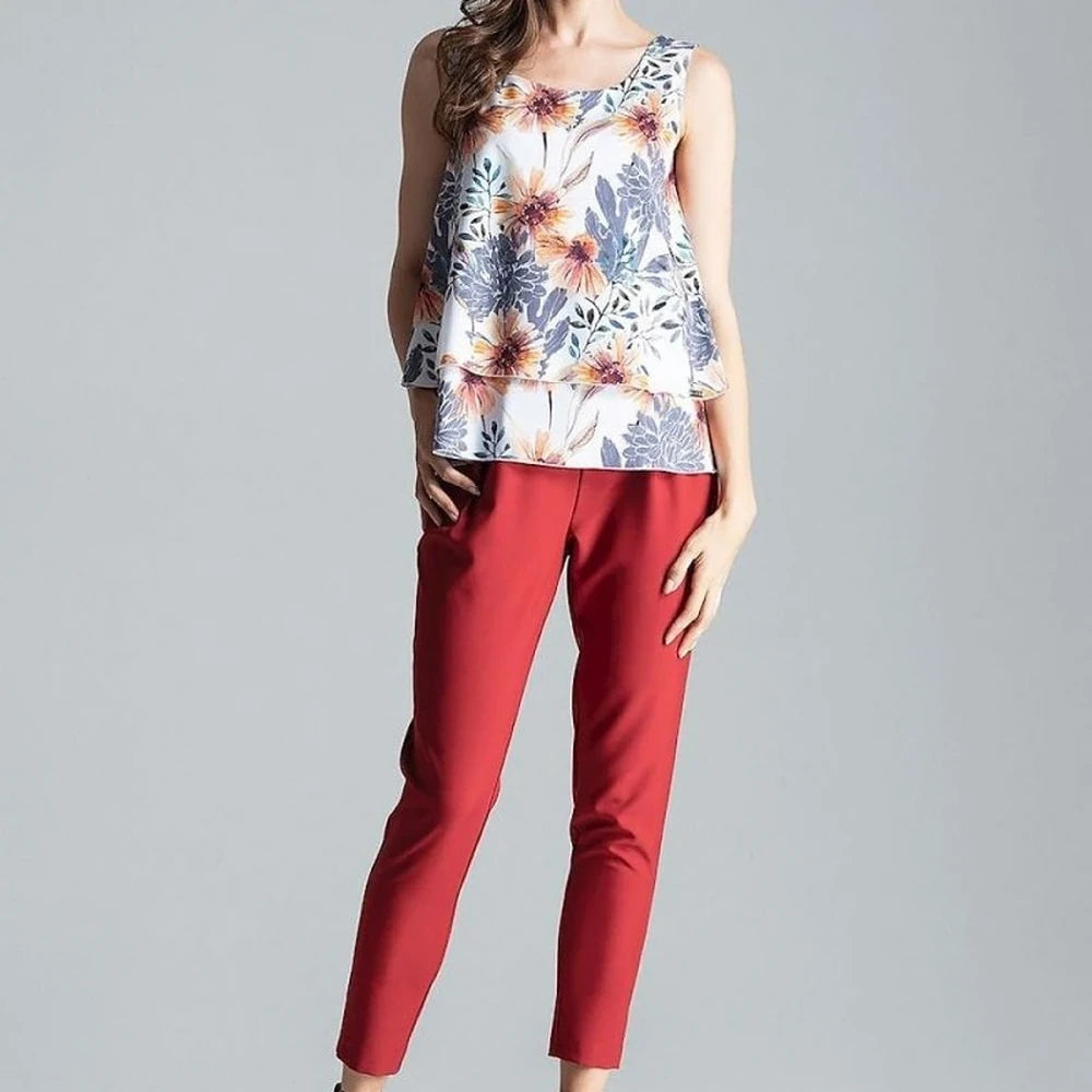 Sleeveless Flared Layer Top