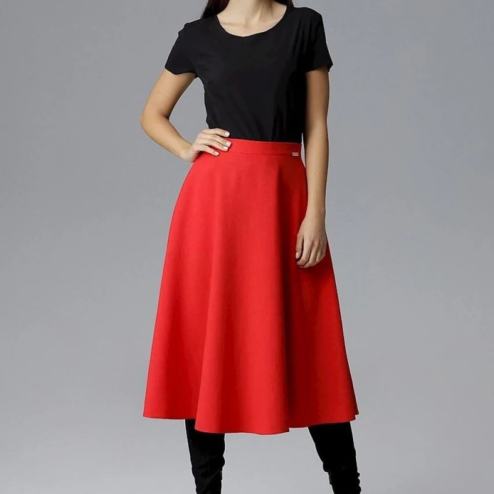 Belted Flared Skirt