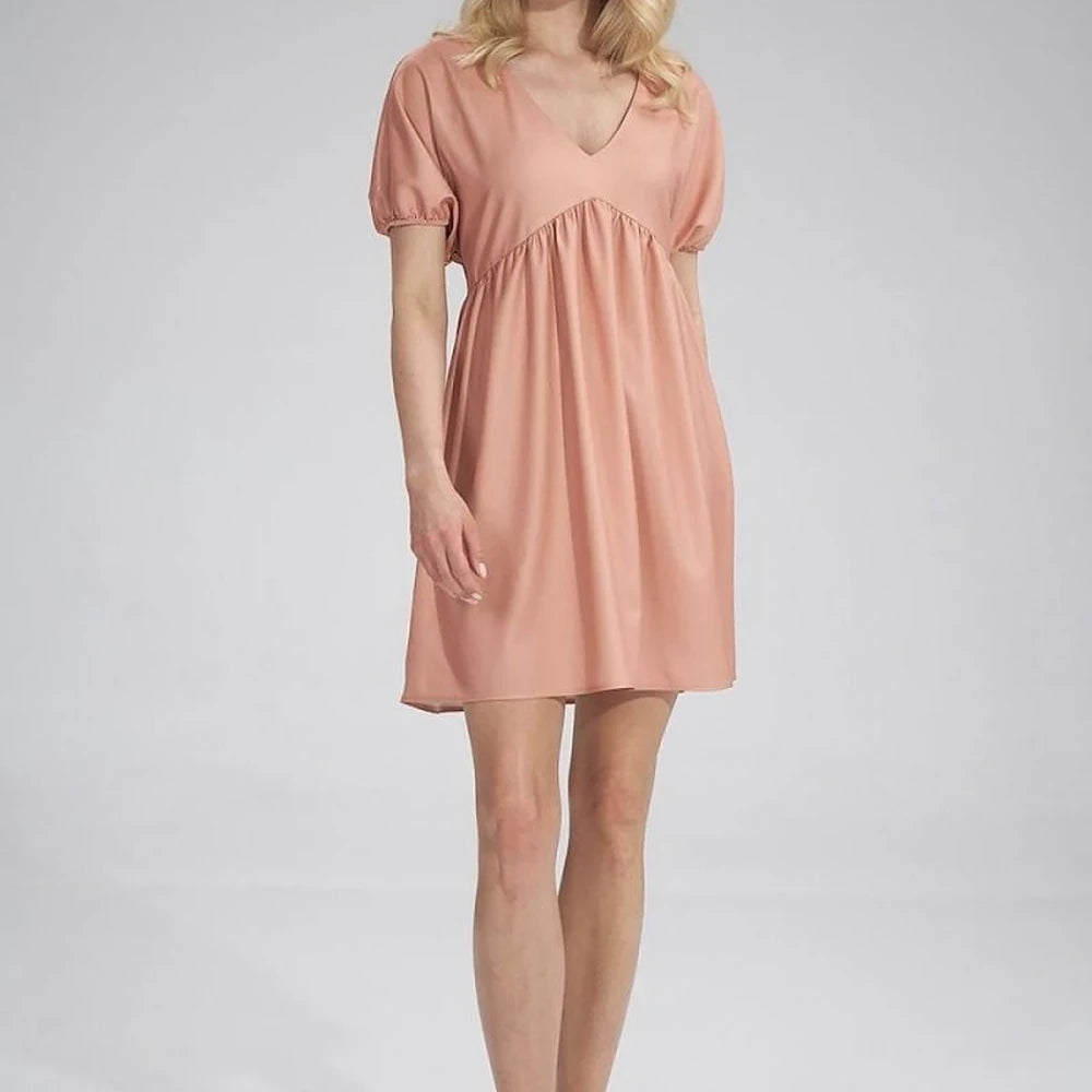 Sweetheart Neckline Buffet Sleeve Dress