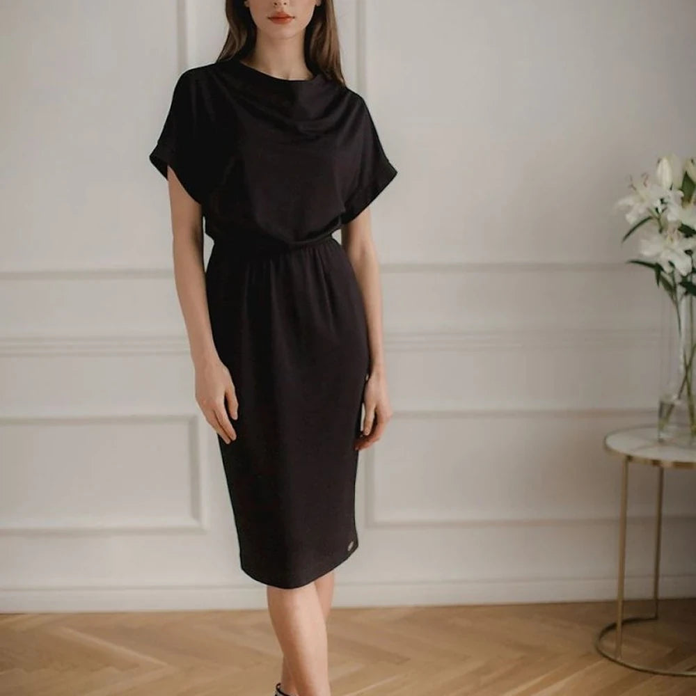 Midi Dress with Waistband