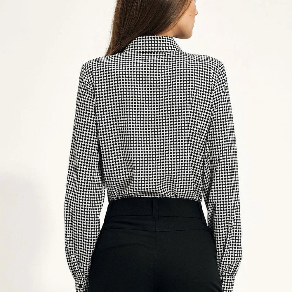 Women's Long Sleeve Bow Detail Shirt