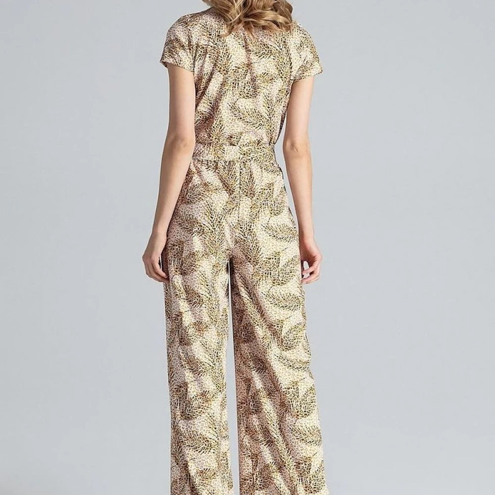 Women's Wide-Leg Jumpsuit V-Neck