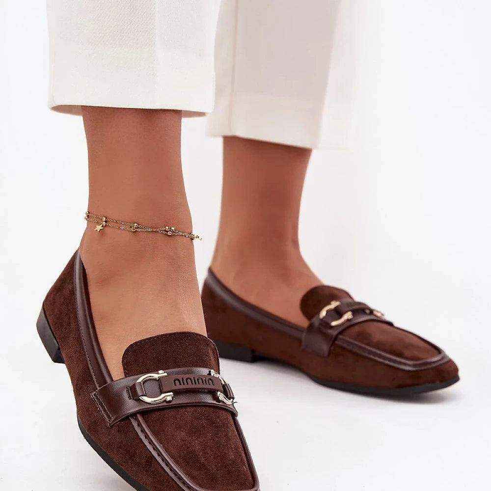 Women's Brown Loafers Flat Heel