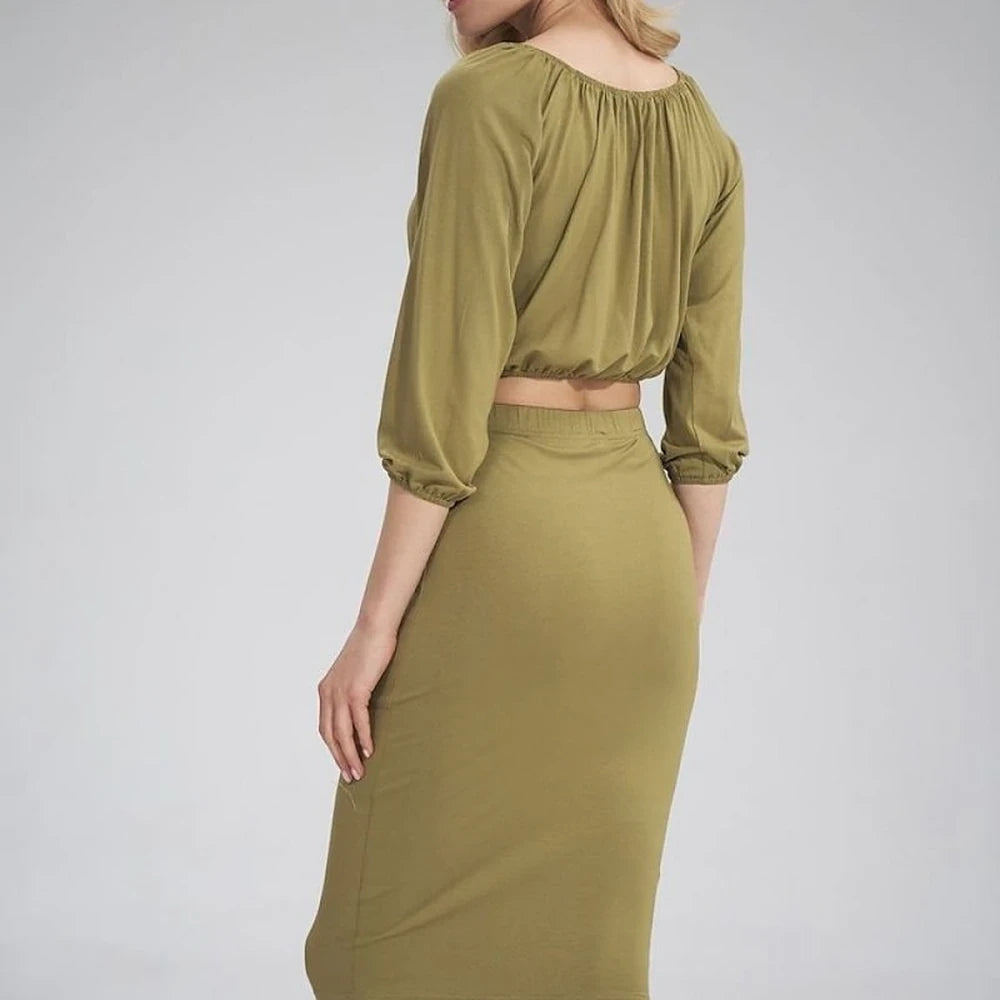 Gathered Short Sleeve Blouse