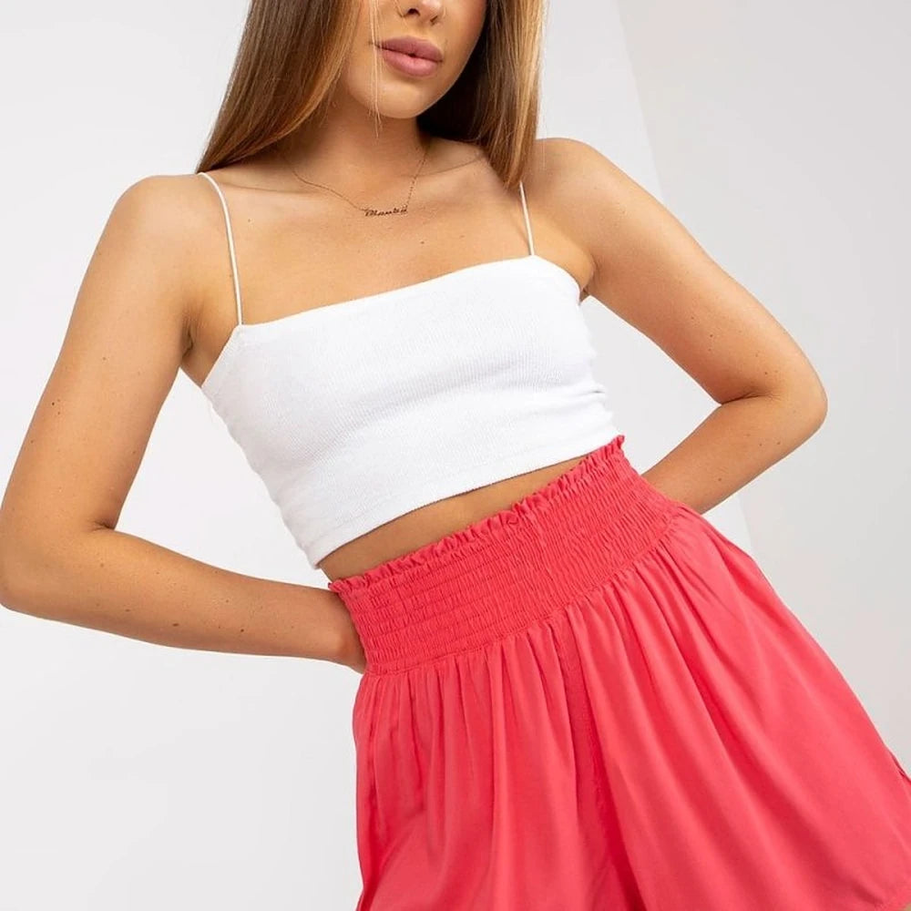 Women's High Waist Viscose Shorts