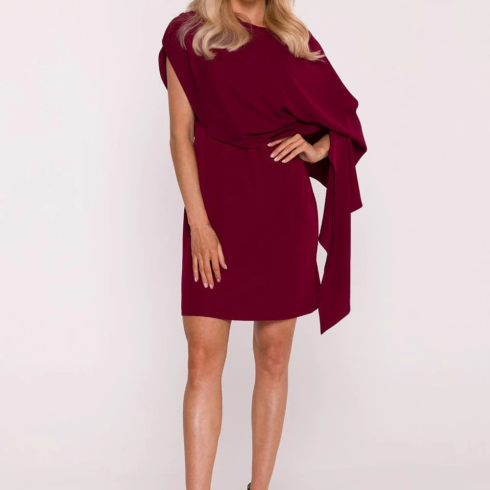 Violet Evening Dress with Cape