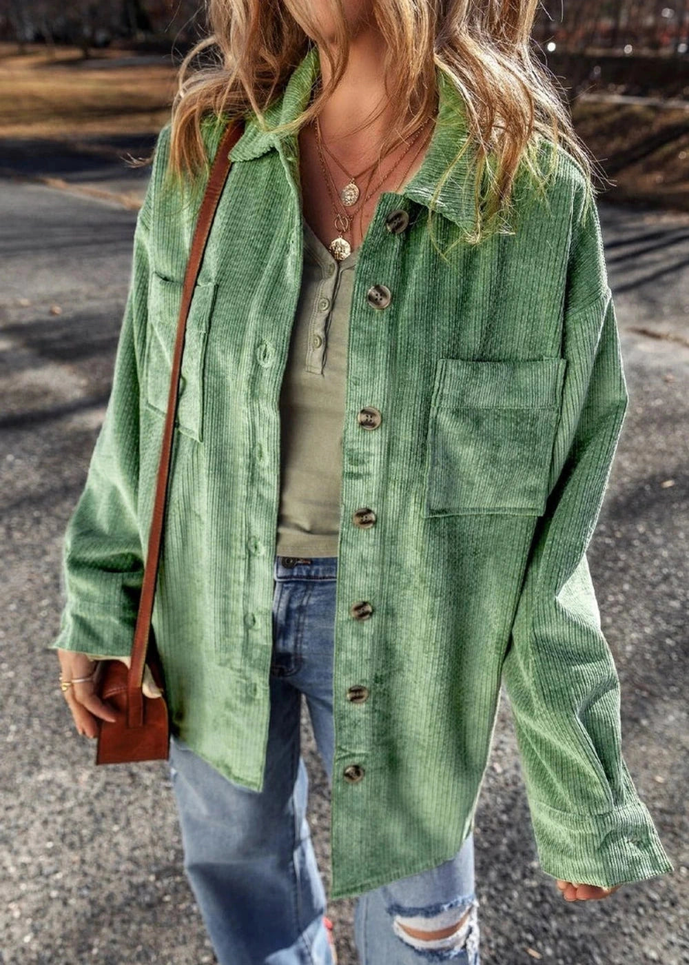 Polyester blend long sleeve jacket