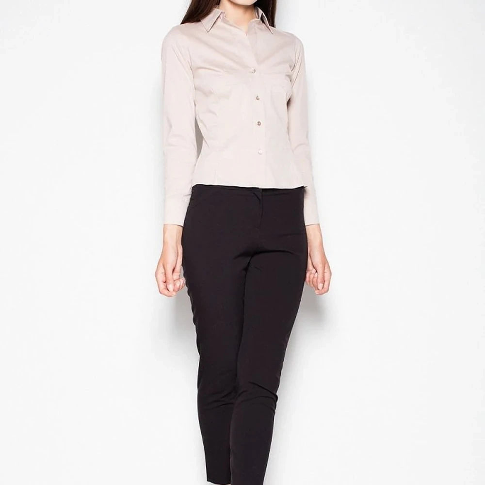Cotton Collar Long Sleeve Shirt