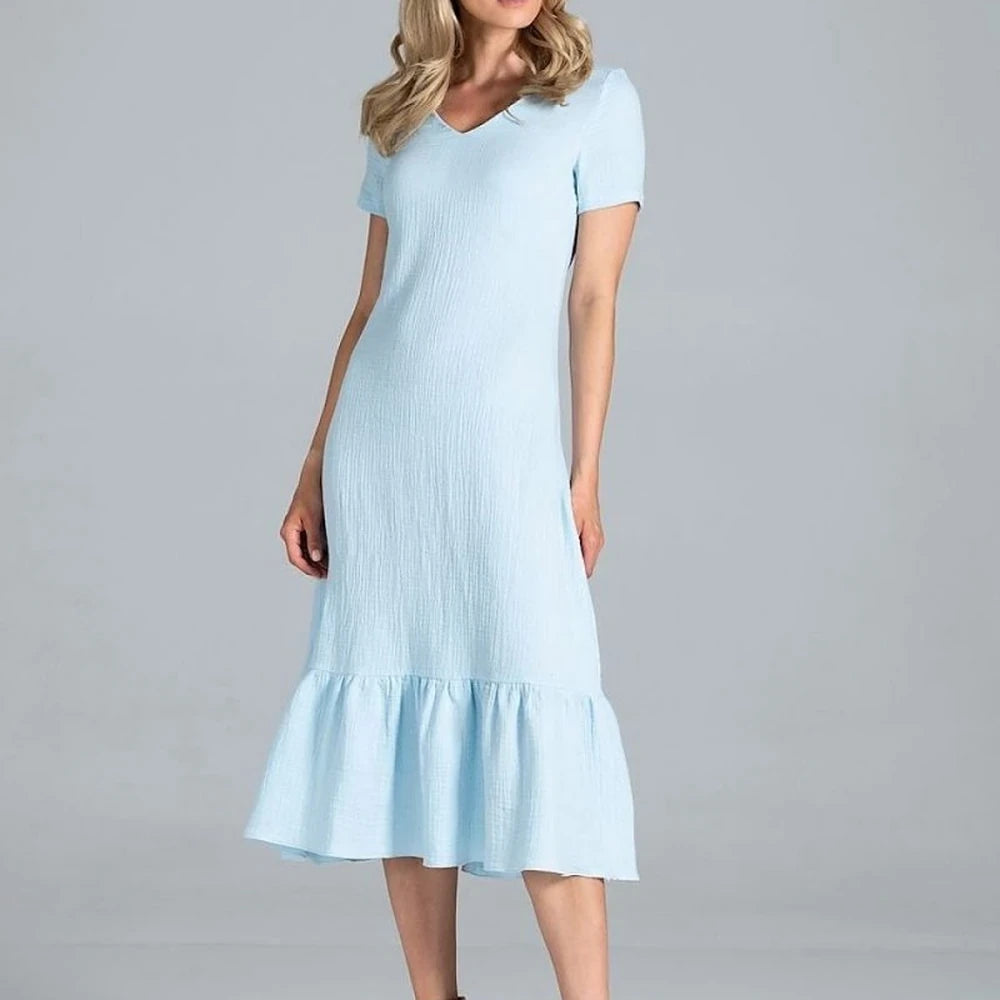Midi Dress with Sweetheart Neckline