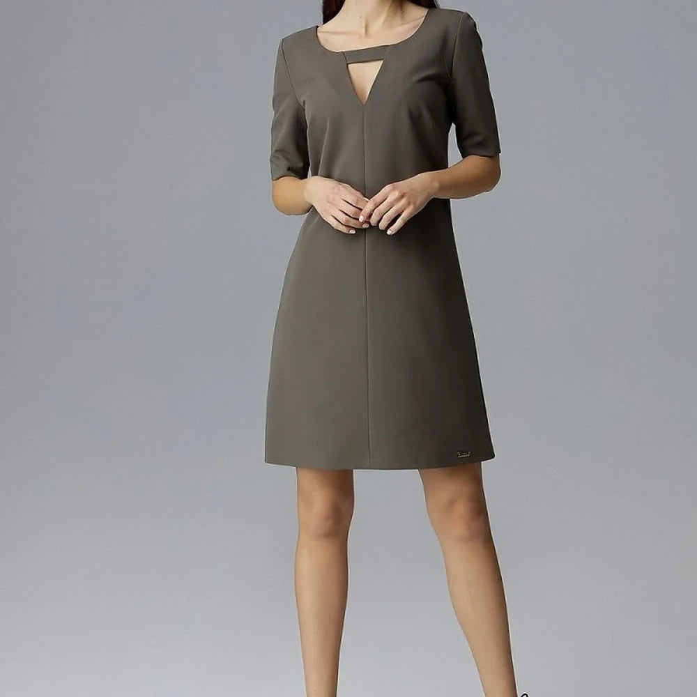 Casual Day Dress with 3/4 Sleeves