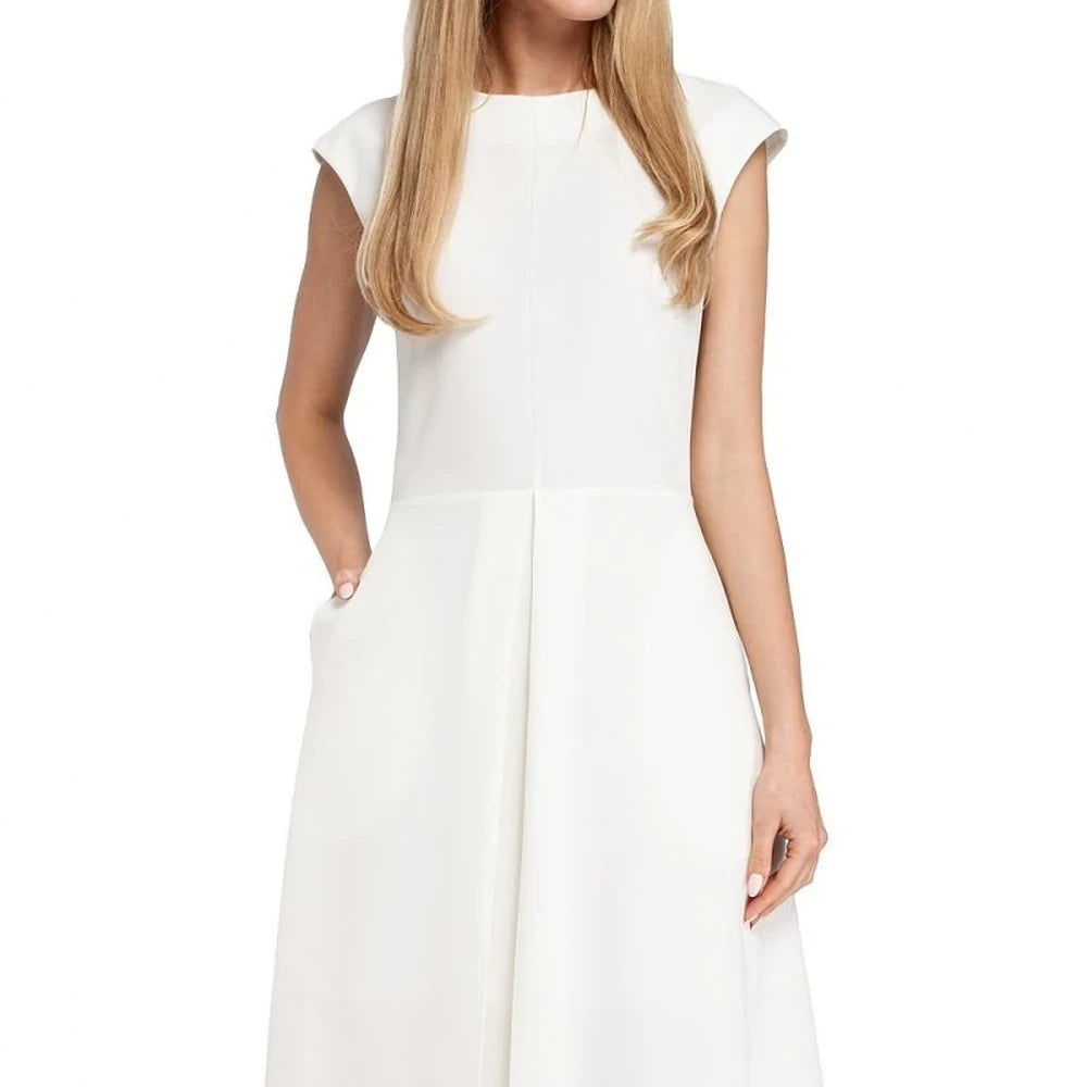 Classic Midi Dress with Pleated Skirt