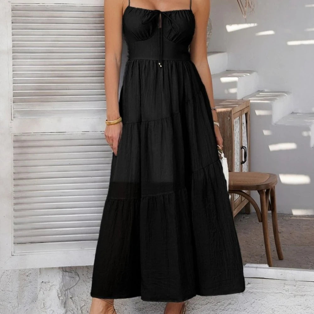 Smocked Tiered Maxi Cami Dress
