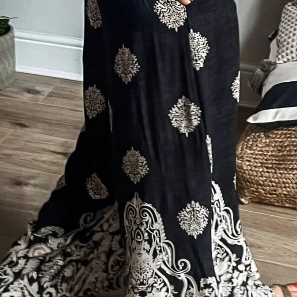 Women's Printed Wide Leg Pants