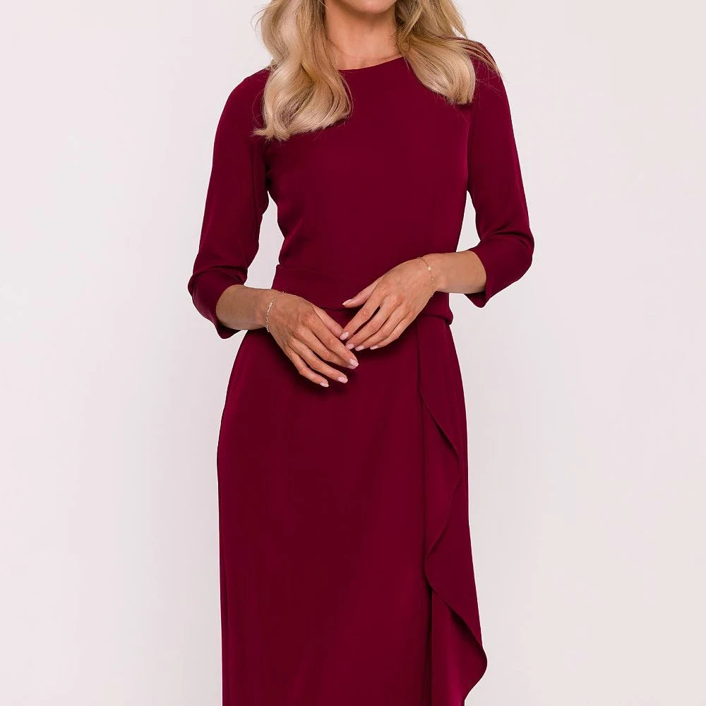 Elegant Cocktail Dress with Frill