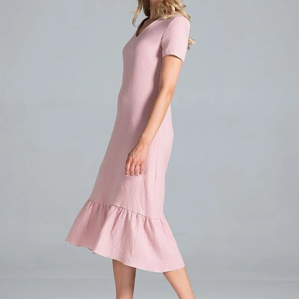 Midi Dress with Sweetheart Neckline