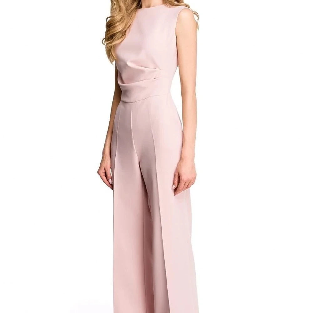 Elegant Wide Leg Jumpsuit with Draped Top