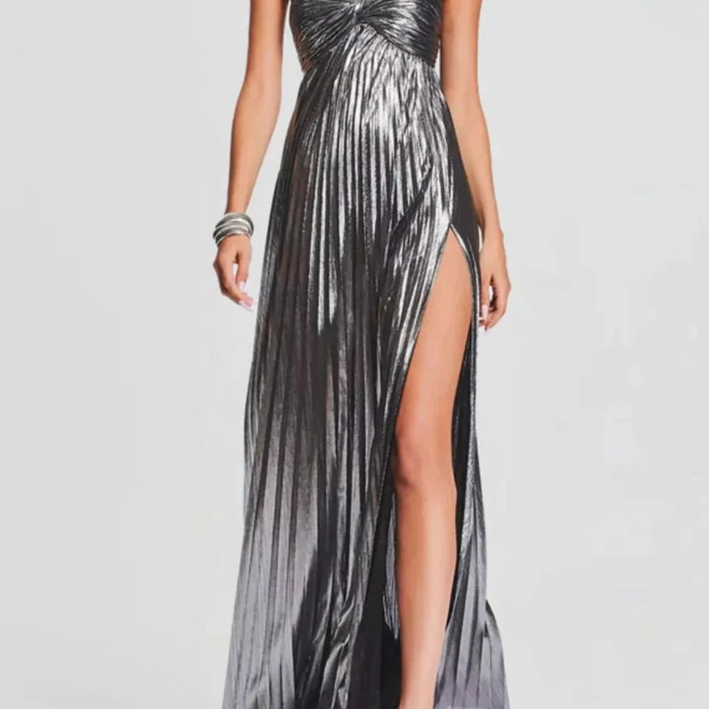 Sweetheart Neck Tube Maxi Dress with Split