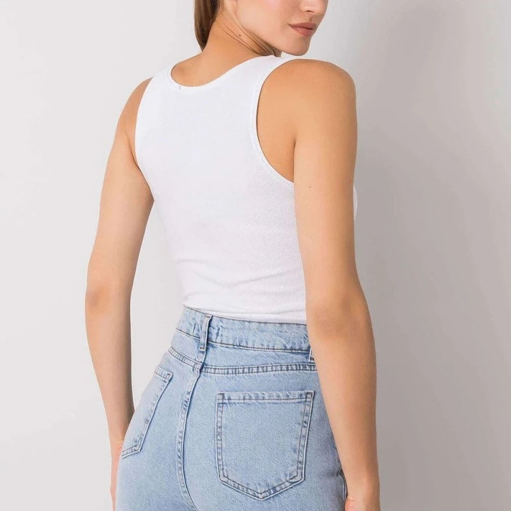 Cotton Heart Neckline Sleeveless Top