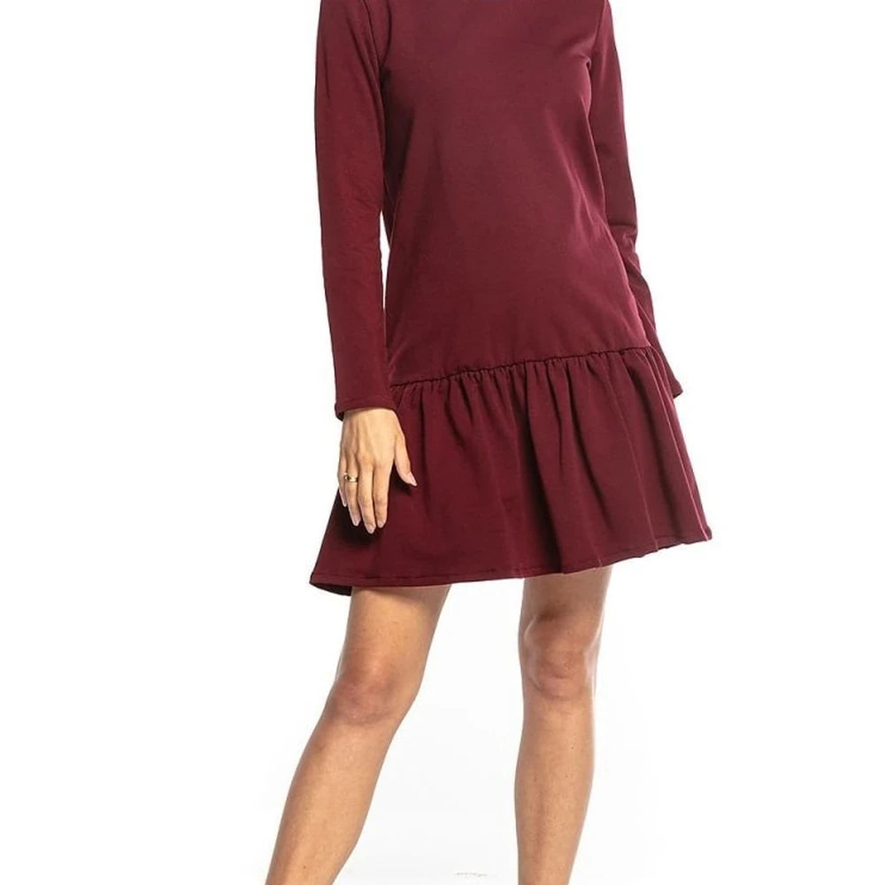 Sporty Midi Dress with Turtleneck | Tracksuit Knit