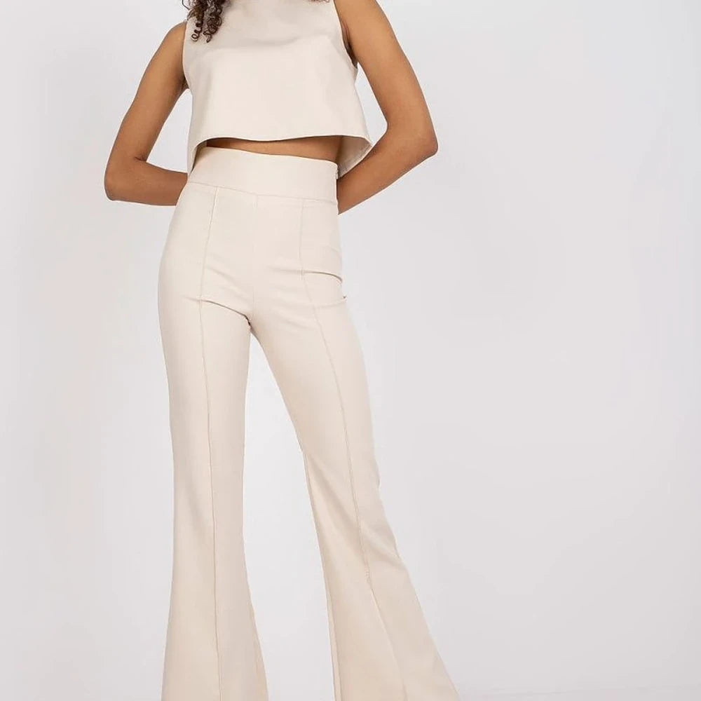Polyester Set Blouse High Waist Pants