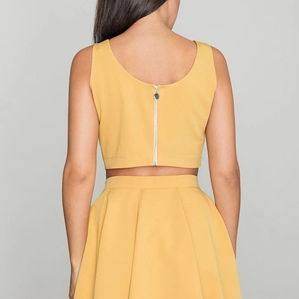 Women's Trendy Skirt Set with Zipper