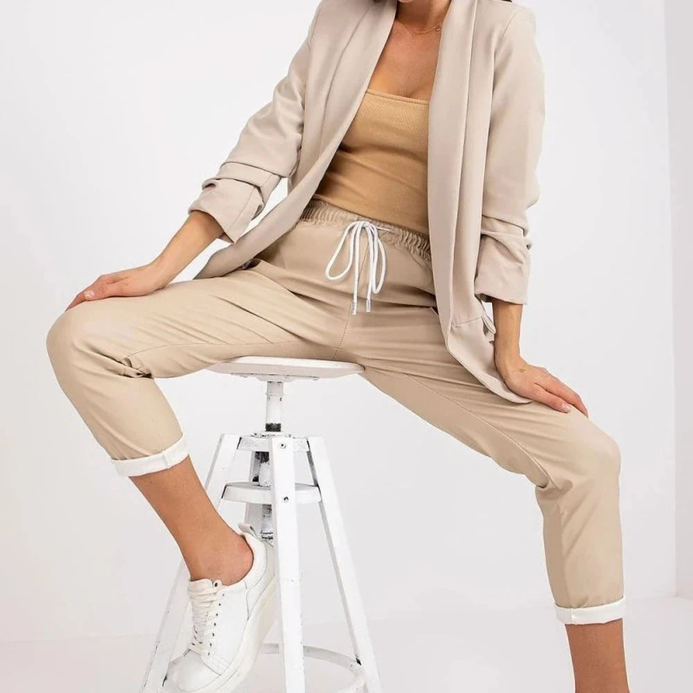Women's Lined 3/4 Sleeve Unbuttoned Jacket