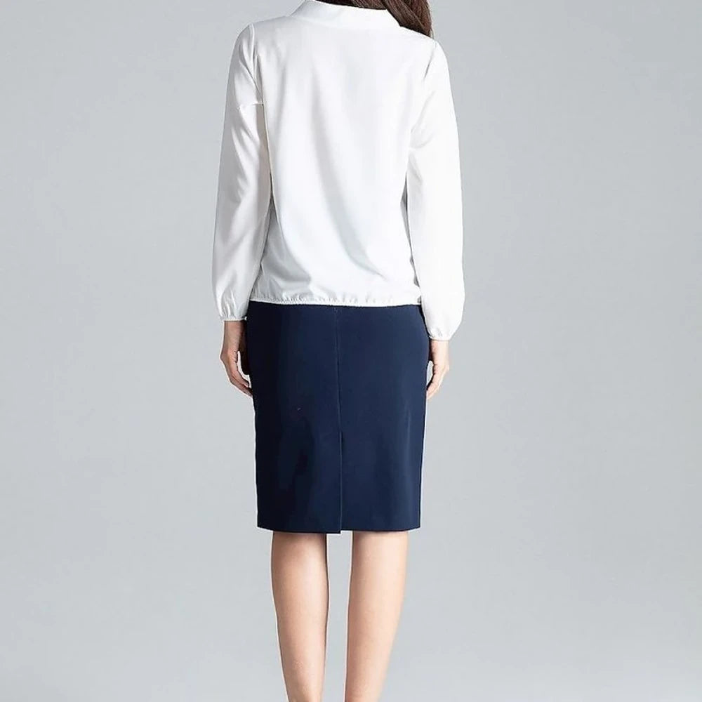 Women's Day Dress with Striped Contour