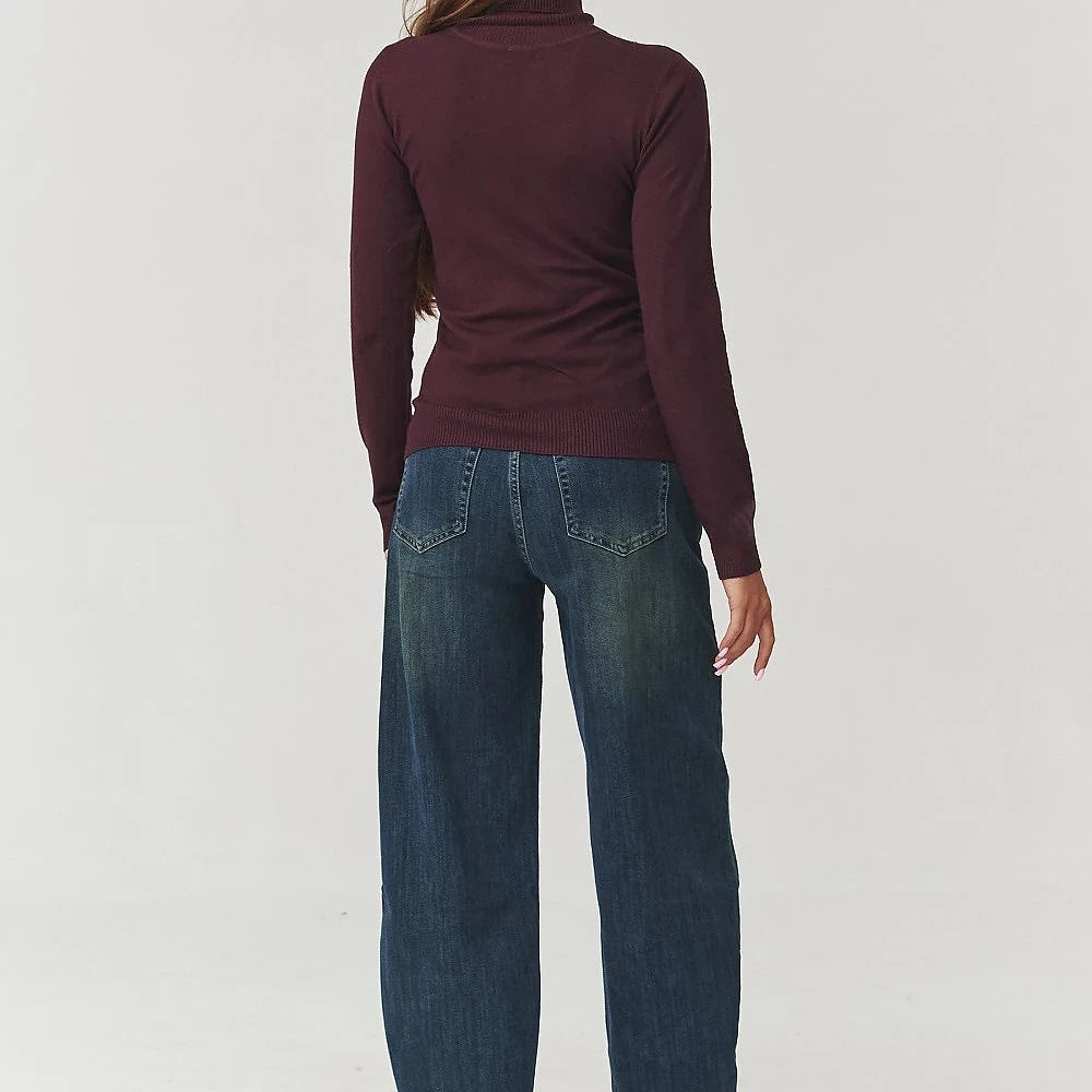 Turtleneck Sweater with Viscose Blend