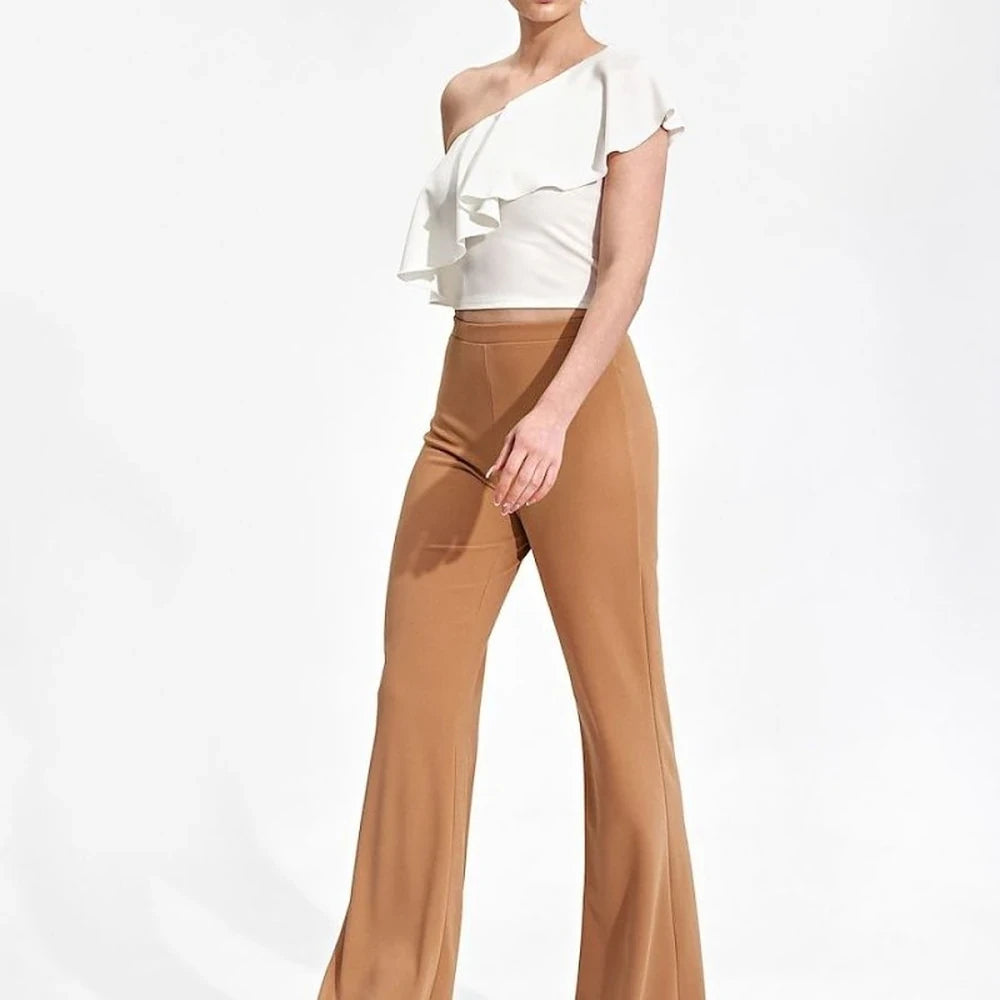 Bell-Bottomed Stretchy Trousers